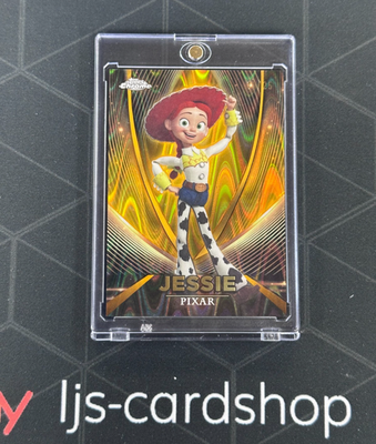 2025 Topps Chrome Pixar Gold Jessie Pixar Gold Ray Wave Etch /25