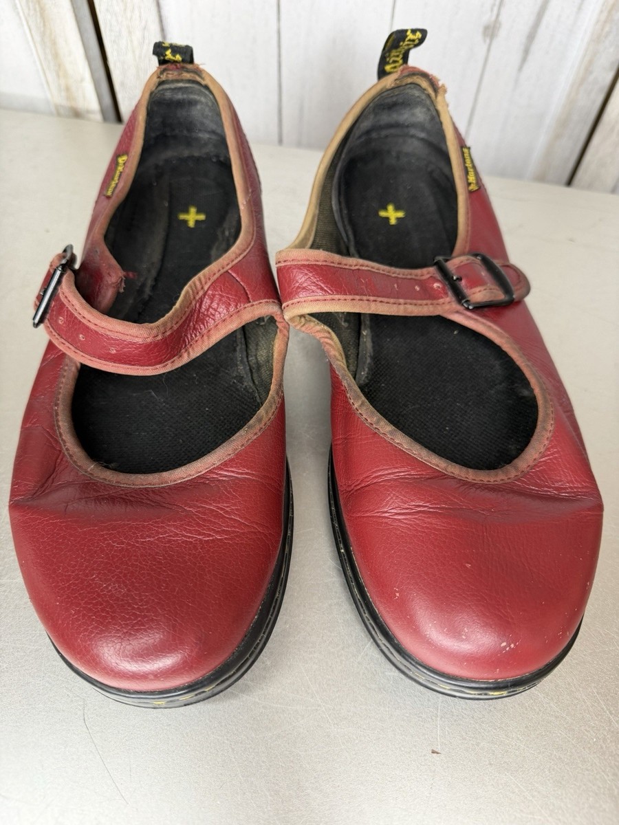 Vintage Dr. Martens Mary Jane Red Leather Shoes Carnaby US Size 11