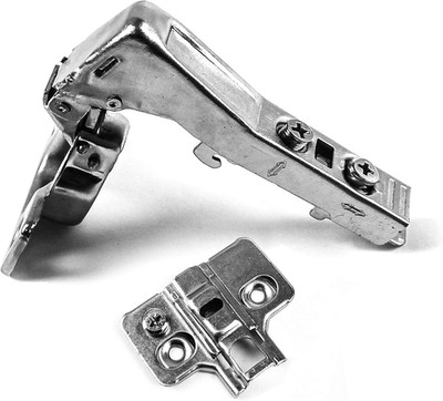 6-Pack Frameless Soft-Close Cabinet Hinges, 3D Adjustable Clip-On with Mounting 
