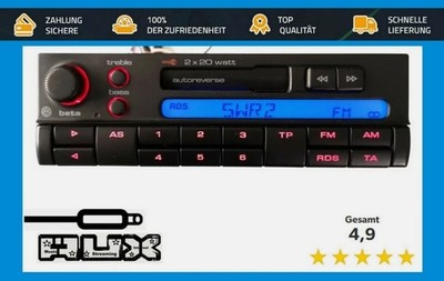 Original Volkswagen Beta 4 mit Bluetooth 5.0 + Aux-In Autoradio VW Alfa Gamma