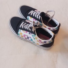 VANS Off the Wall Multicolored Checkers Big Kids Unisex Size 4.0Y