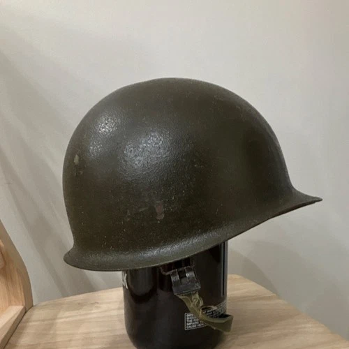 Vintage Military Helmet Steel Pot w/ Liner Named ‘Tomczyk’  WWII Era Style