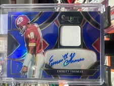 2025 Panini Select EMMITT THOMAS Signature Memorabilia Blue Prizm /149  Chiefs 