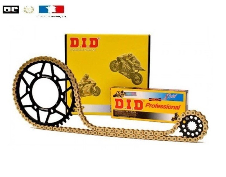 Kit chaîne DID YAMAHA MT07 Tracer 2016-2019 pas de 525 renforcé acier