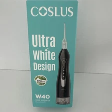 COSLUS W40 Water Flosser BPA FREE ULTRA WHITE DESIGN. Open Box