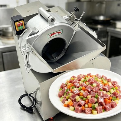 Three-dimensional Automatic Dicing Machine for Vegetables/Lightly Frozen Meat