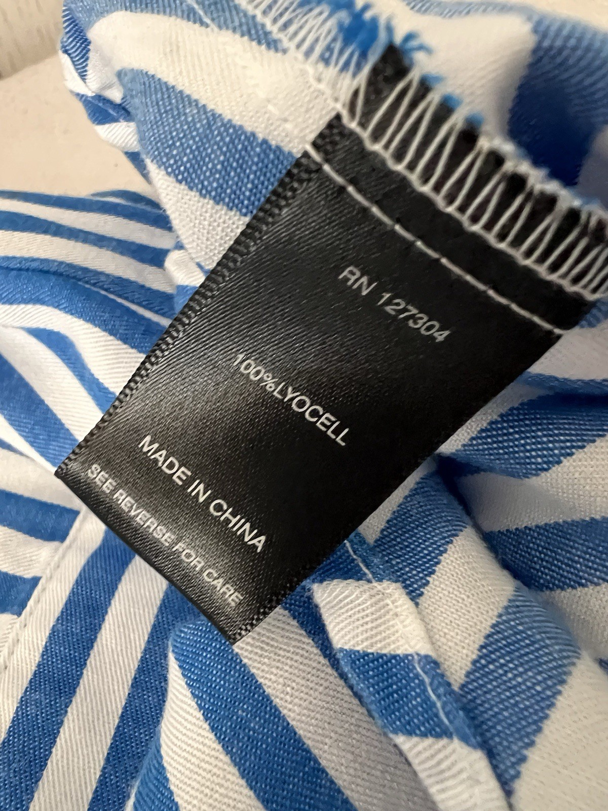 Ali Miles Striped Button Down Blouse Lyocell Lage… - image 10