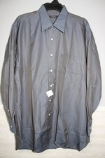 Vtg Gitman Bros Dress Shirt 16.5 33 Bigsby  Kruthers Grey Pinpoint Oxford USA