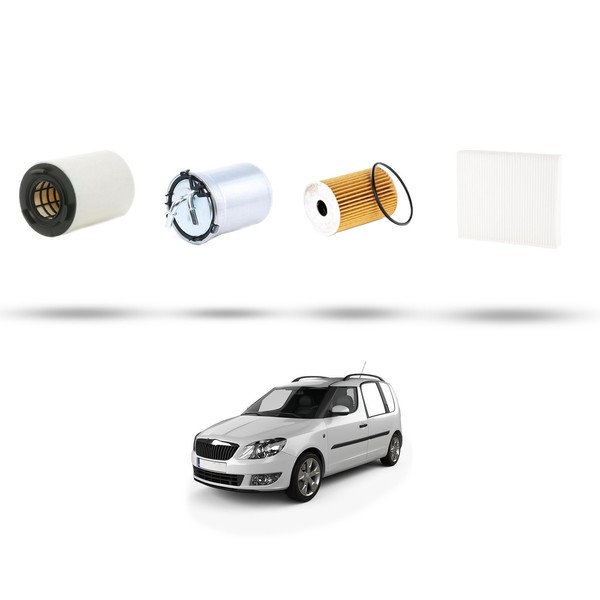 Hoffcar Wartungsset - 4 Filter FüR Skoda Praktik 1.2 TDI 55KW Ab 2010-image