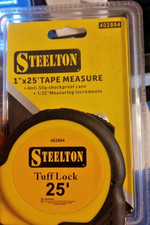 Steelton 1"x25' Tape Measure Tuff Lock 25' Anti-Slip Shockproof case 1/32" (1)