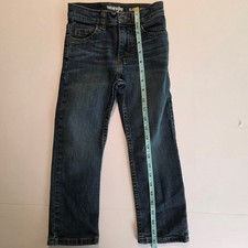 Wrangler Boys Slim Straight Jeans Size 5 Blue Denim Kids Classic Pants