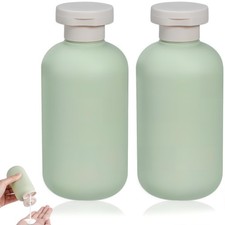 2Pcs 6.8oz Travel Shampoo and Conditioner Bottles Refillable Squeeze Leak Proof