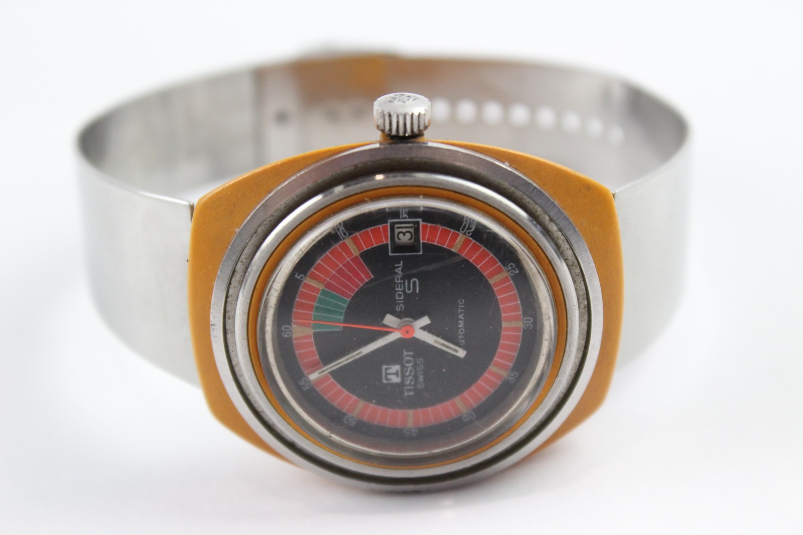 Tissot S Cased Fibreglass Sideral Automatic Vintage UNTESTED Watch - vintagewatches.pk