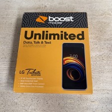 Boost Mobile LG Tribute Empire 16GB Prepaid Smartphone LGX220PBBB, White NEW