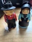 VNT Brinn’s Primitive Amish Couple Salt & Pepper Shaker, Ceramic, Made In Japan — photo 2