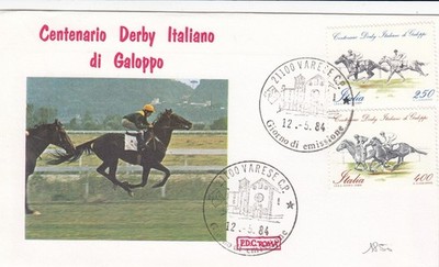 12.5. 1984-1 FDC ''100. GALOPPDERBY'' (L1850 )