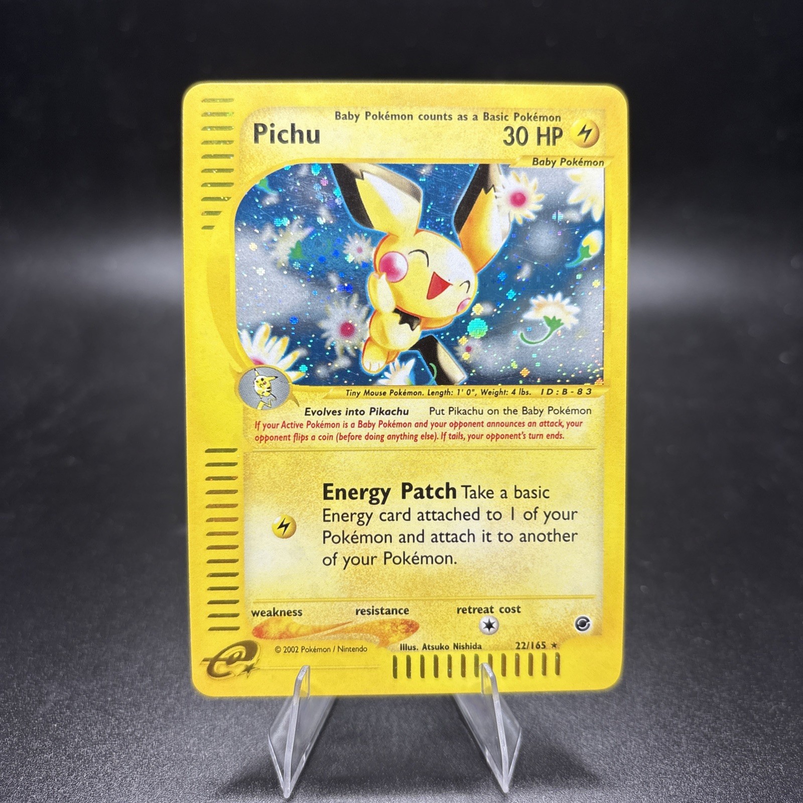 Pichu 22/165 Holo Expedition - Pokemon Vintage Card - Near Mint NM -j