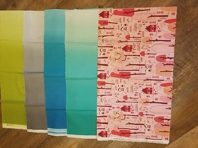 5 Pieces 12''×44'' Moda 100% Cotton Fabric