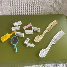 Barbie Vintage Lot of Mirror Brushes Combs Curlers Barrettes