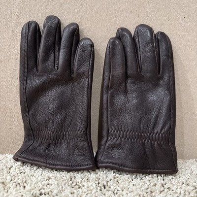 Timberland DARK BROWN MENS LEATHER GLOVES SIZE Large