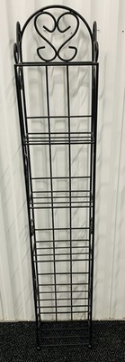 Vintage Wrought Iron CD / DVD Media Storage Shelf Rack Tower 50  Tall