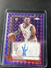 2025 Topps Chrome Basketball Alijah Martin Purple Auto # /75 RC Rookie Raptors