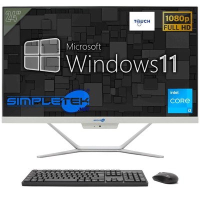 Aio All In One Touchscreen I3 24'' Windows 11 16Gb 2Tb Full Hd Pc Computer