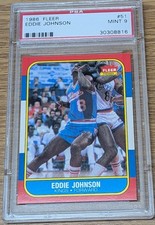 1986 FLEER #51 EDDIE JOHNSON PSA 9