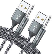 JXMOX USB Charger Cord 2.5mm, 2-Pack 3ft Replacement DC 3 feet, Grey