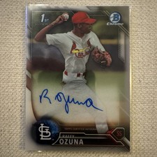 2016 Topps Bowman Chrome Rookie Prospects Auto Raffy Ozuna