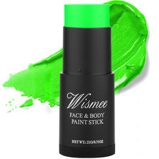 Green Eye Black Footabll, UV Neon Green Face Paint Stick, Non-Toxic Oil Based Fa