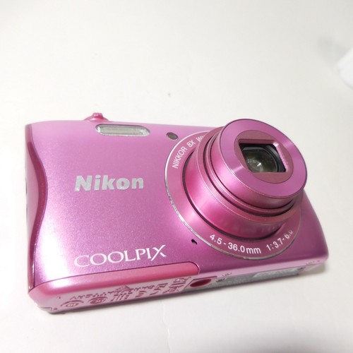 Cámara digital compacta Nikon COOLPIX S3700 rosa con cargador de batería tarjeta SD - Imagen 11 de 22