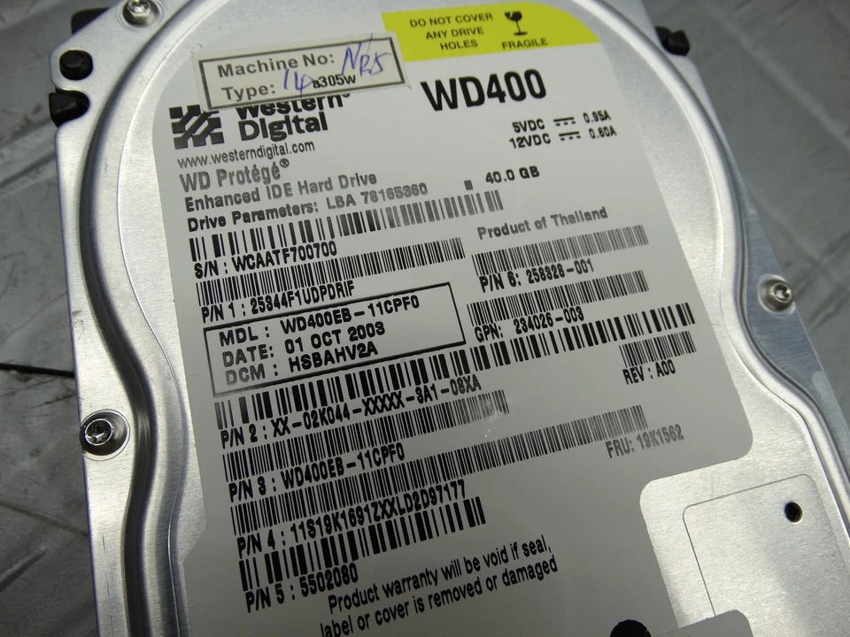 Western Digital Protege WD400 40GB 5400 RPM IDE 3.5in HDD WD400EB-11CPF0 - Image 2 of 4