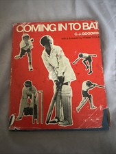 Coming In To Bat 1967 Hardcover Book C.j. Goodwin Cricket Vintage