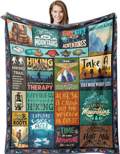 Hiking Gifts, Gifts for Hikers, Hiking Gifts for Women Men, Hiker Blanket 50"X60