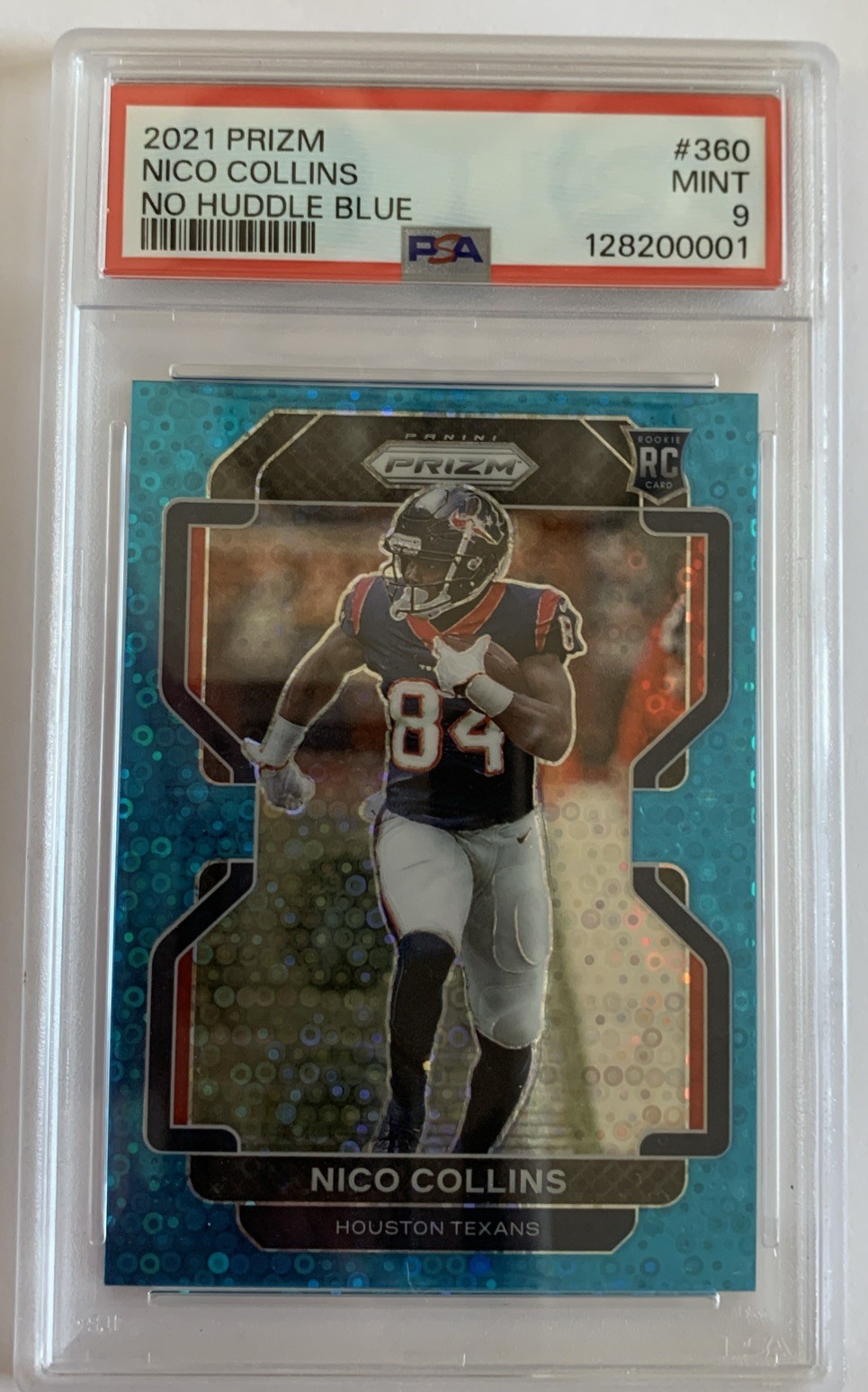 2021 Panini Prizm - Rookie Nico Collins #360 Light Blue Disco /79 RC Texans