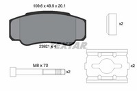 Bremsscheiben-BremsbeläGe-Kit Textar 2392101 Peugeot 1611457780