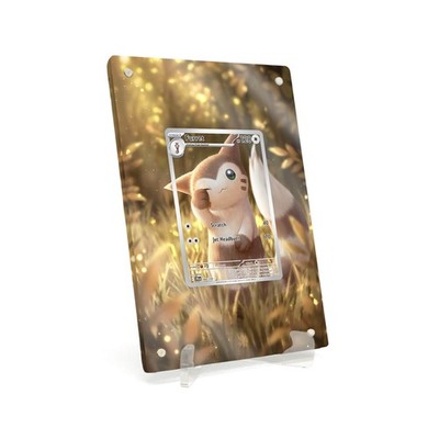 Extended Artwork für Pokemon Furret (JTG) #168 Rahmen inkl. Ständer