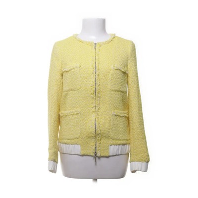 Zara Basic, Jacke, Damen, Größe: S, Gelb/Weiß, Acetat/Polyester #i3s