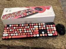 Mofii Sweet Wireless Keyboard And Mouse Combo Set Pink Red Black Orange Blue