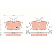 Bremsbelagsatz Scheibenbremse Trw GDB1314 Cotec FüR Smart Volvo Mitsubishi