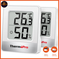 Mini Thermo-Hygrometer 2Er Set Digital Innen Temperatur Luftfeuchtigkeit