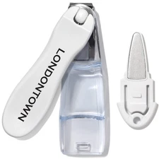 Flex Cut Nail Clippers with Removable Nail File, 360° Degree Rotating Swivel ...