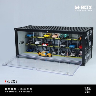 1/64 Diorama Parking Lots Model LED Light Car Garage Container Scene Building US