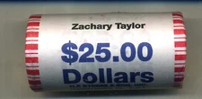 2009 D ZACHARY TAYLOR PRESIDENT DOLLAR $25 BANK WRAPPED BU ROLL