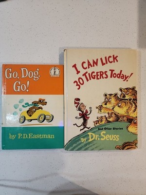 Go, Dog, Go! & I Can Lick 30 Tigers Today! Random House 1961 Hardcover Lot