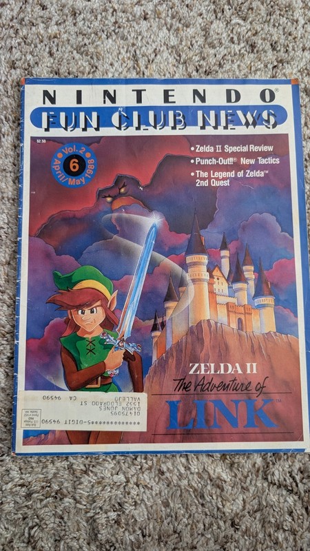 Nintendo Fun Club News Vol. 2 No. 6 (April/May 1988) - Zelda II Cover