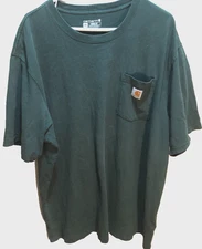 Carnhartt Pocket Green Loose Fit Heavyweight Men Cotton T-Shirt 2XL