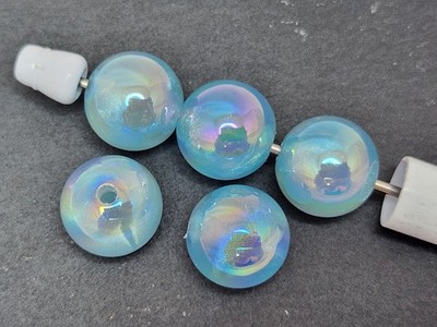 16 mm Swirl GLITTER Infused UV COATED Acrylic Beads - YOU PICK- DIY-Pack of 25