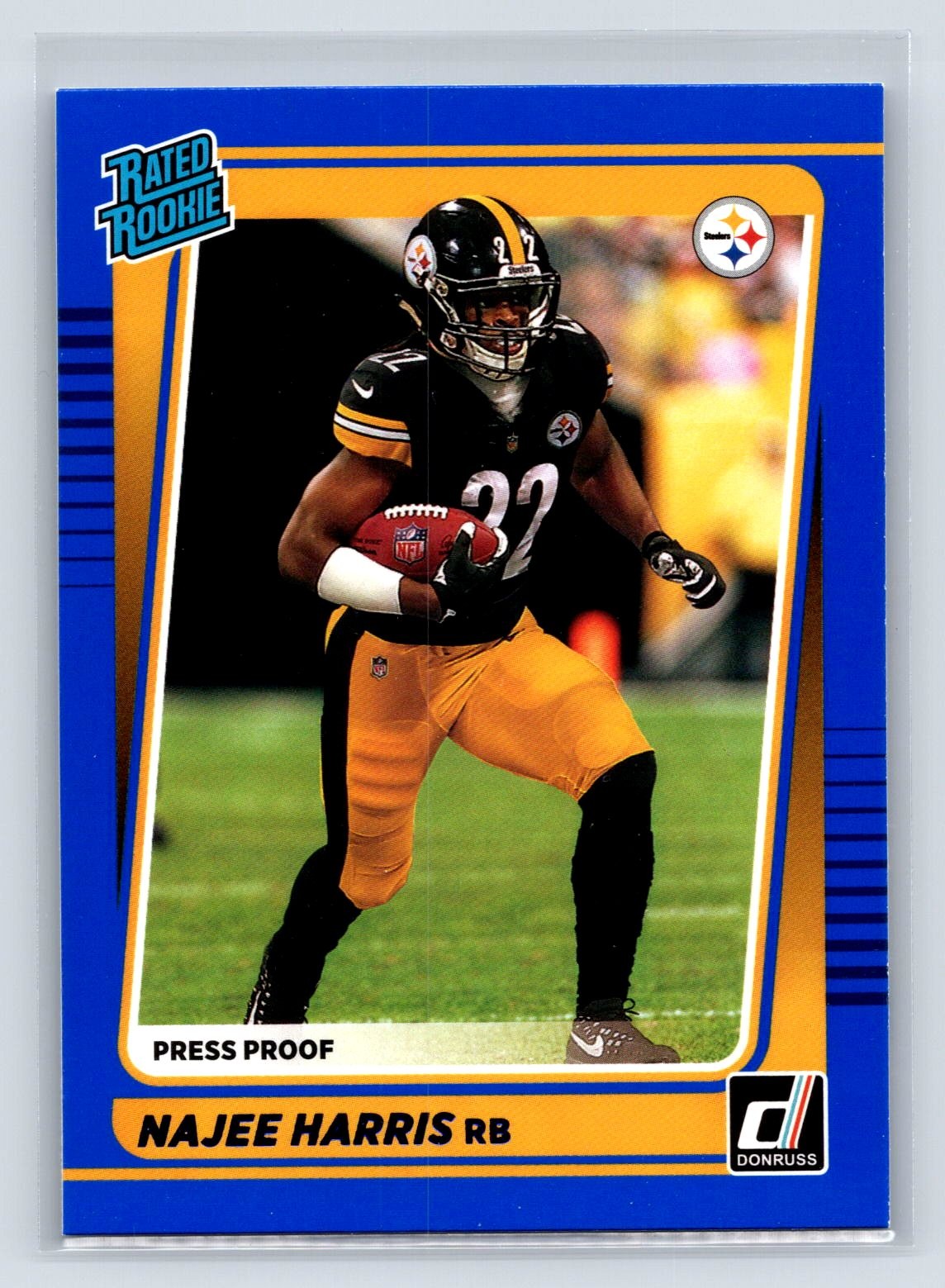 Najee Harris Rookie 2021 Donruss #259 Press Proof Blue Steelers RC C54